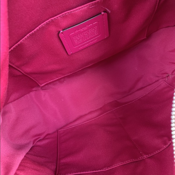 👜💕Coach Hobo Top Zop Shoulder Bag Khaki Pink - Picture 7 of 7